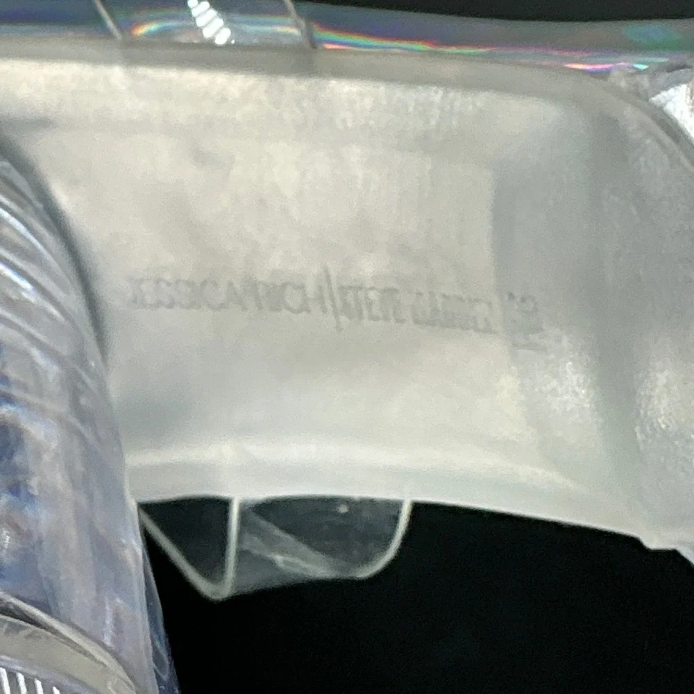 Jessica Rich x Steve‎ Madden Size 9 Clear Holographic Platform Heels NEW Nova